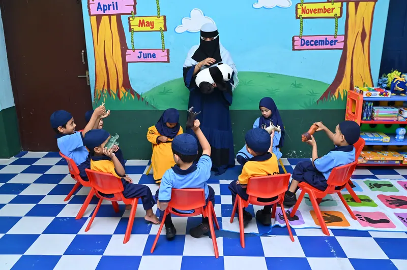 Young students engaged in a creative activity session