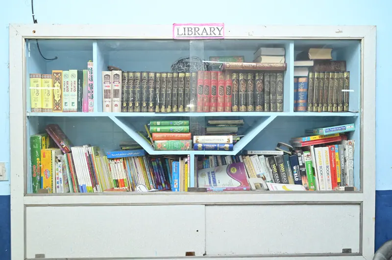Books and reference material in the school library