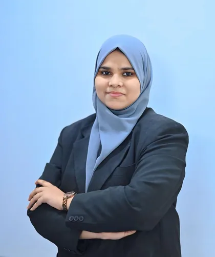 Portrait of Shaik Ishrath, Academic Director of Peace English Medium School